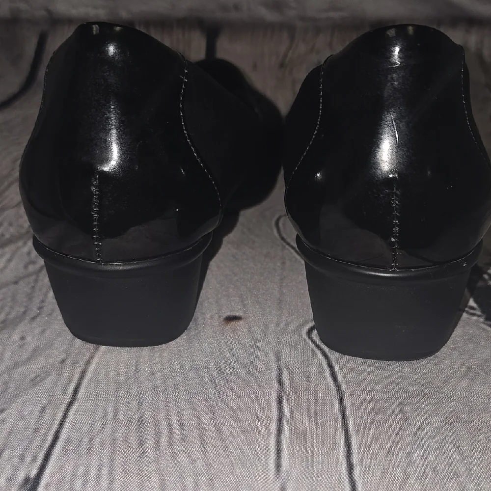 Good Soles by Catherines Black Minimalist Wedge Heel Size 8 1/2 W